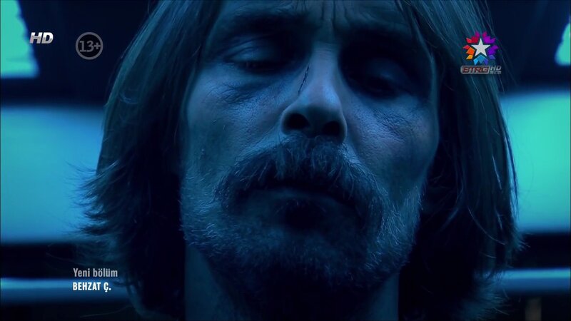 Man with Long Hair and Beard — Blue, Dramatic, Night
