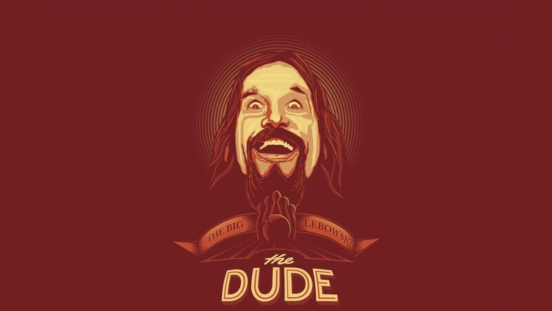 Man with Long Hair and Beard — Red, Dramatic