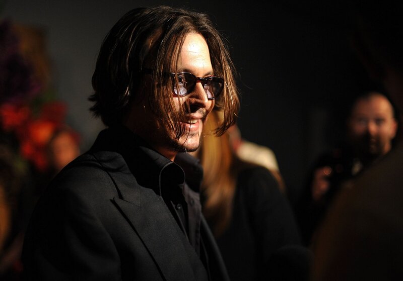 Man with Long Hair and Glasses — Black, Dramatic