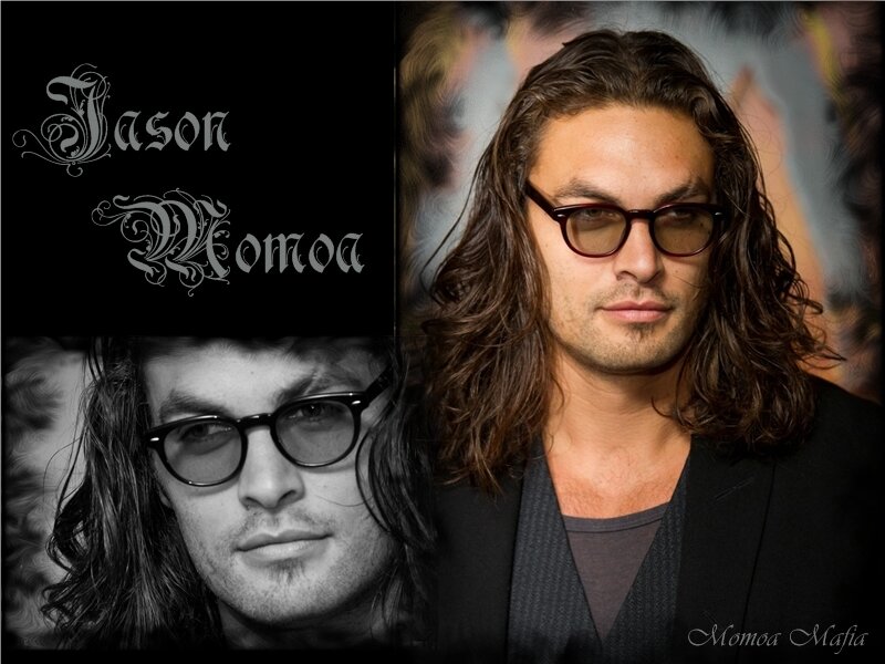 Man with Long Hair and Glasses — Black
