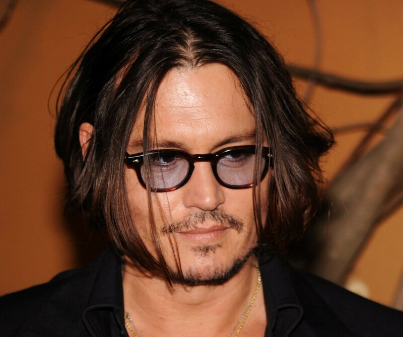Man with Long Hair and Glasses — Brown, Neutral