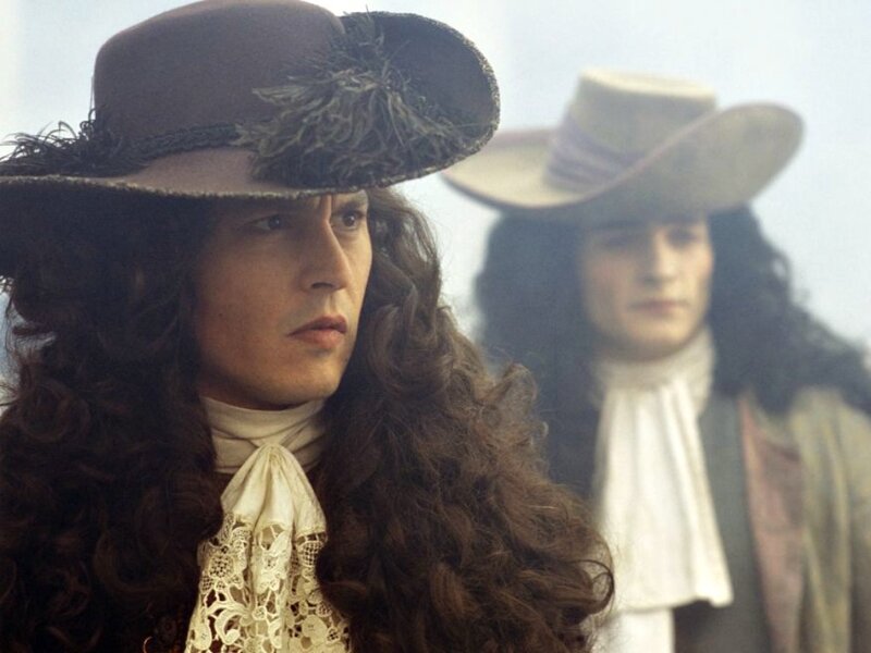 Man with Long Hair and Hat — Brown