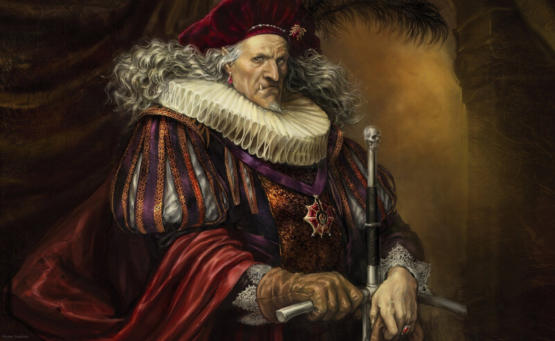 Man with Long Hair and Sword