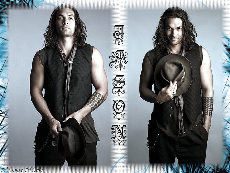 Man with Long Hair — Black, Confident
