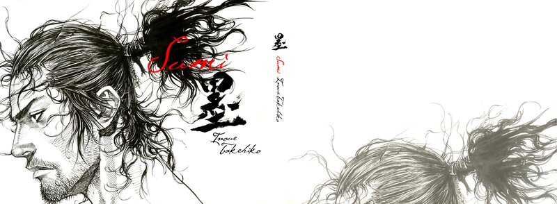 Man with Long Hair — Black, Dramatic, Manga, Face