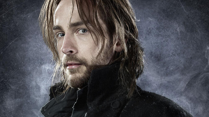 Man with Long Hair — Black, Dramatic, Photograph, Beard, Coat