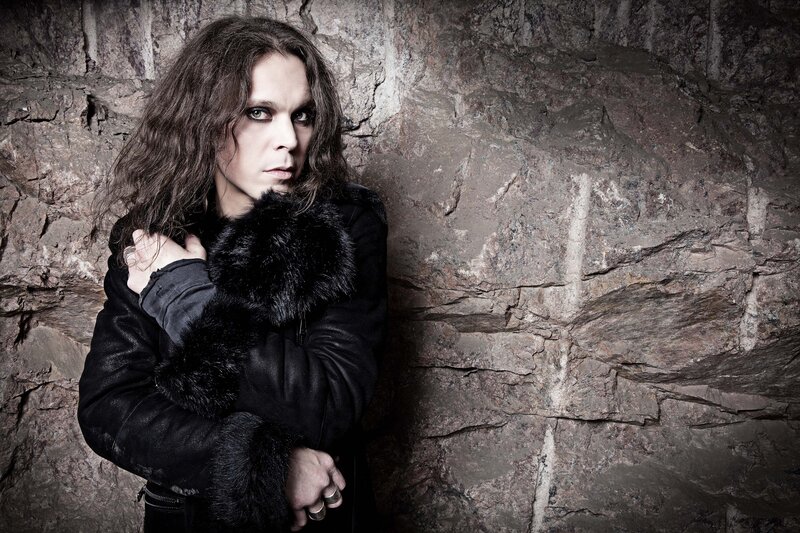 Man with Long Hair — Black, Dramatic, Photograph, Fur Coat