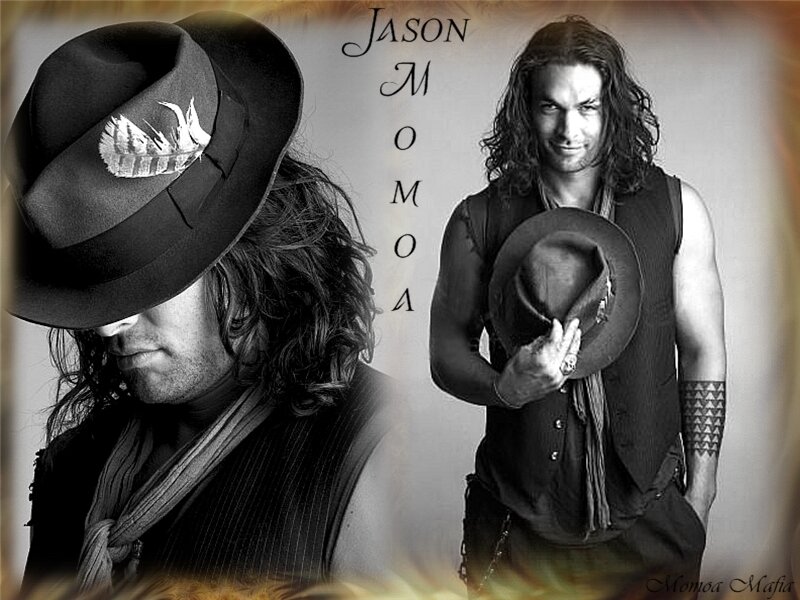 Man with Long Hair — Black, Dramatic, Photograph, Hat, Vest, Scarf