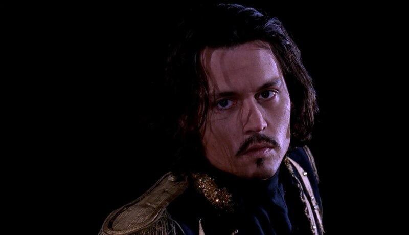 Man with Long Hair — Black, Dramatic, Photograph, Mustache