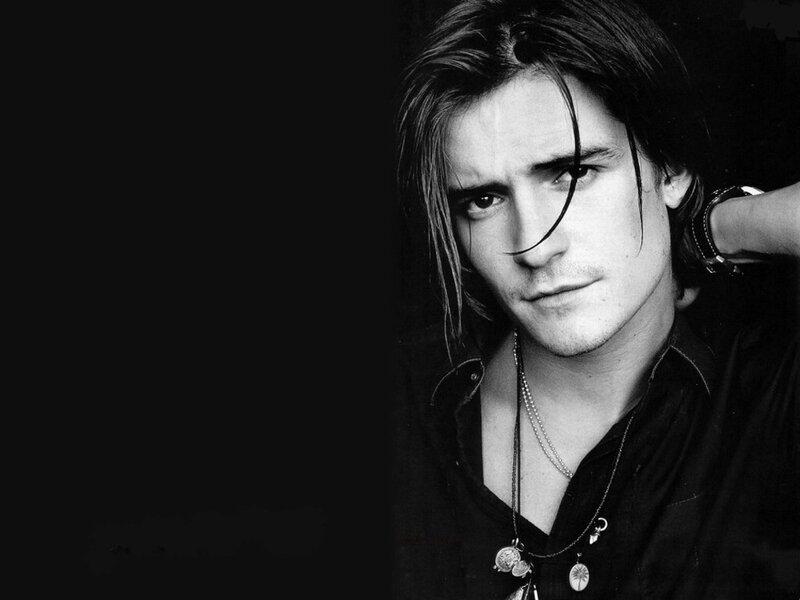 Man with Long Hair — Black, Dramatic, Photograph, Necklace, Watch