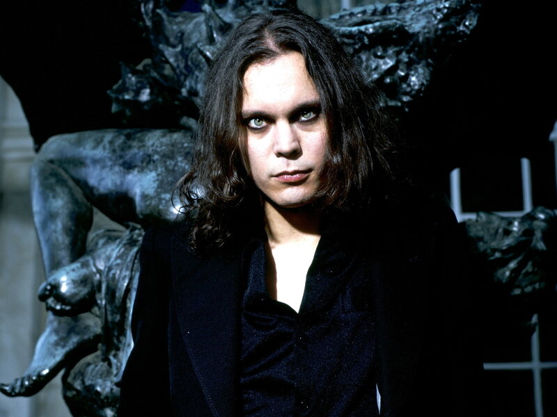 Man with Long Hair — Black, Dramatic, Photograph