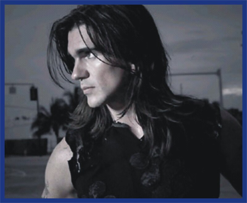 Man with Long Hair — Black, Dramatic, Sunset, Photograph