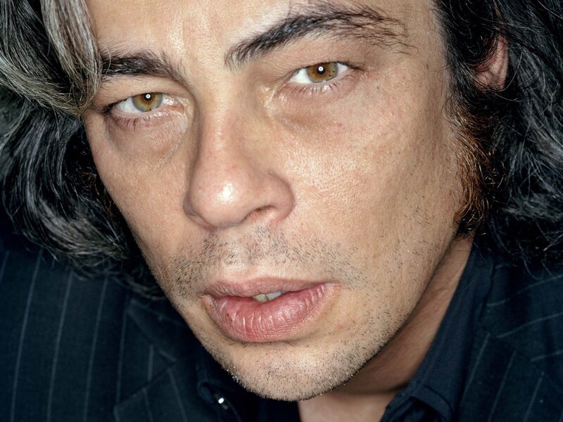 Man with Long Hair — Black, Intense, Photograph