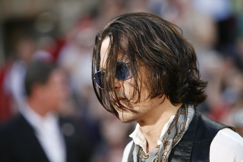 Man with Long Hair — Black, Neutral, Afternoon