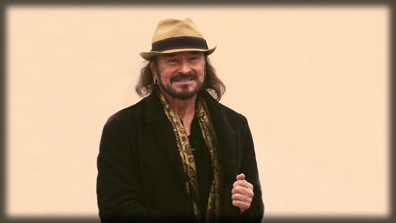 Man with Long Hair — Black, Neutral, Photograph, Hat, Scarf