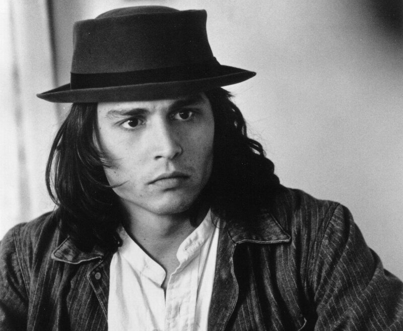 Man with Long Hair — Black, Serious, Photograph, Hat, Jacket