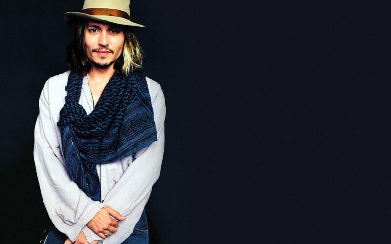 Man with Long Hair — Black, Serious, Photograph, Hat, Scarf