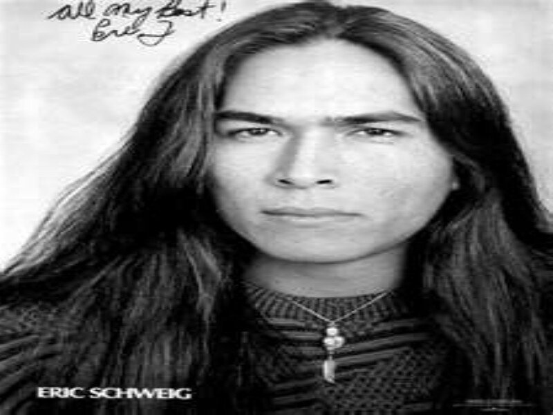 Man with Long Hair — Black, Serious, Photograph, Necklace