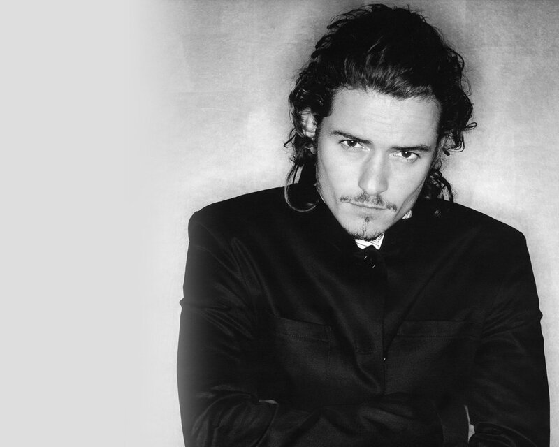 Man with Long Hair — Black, Serious, Photograph, Suit, Mustache