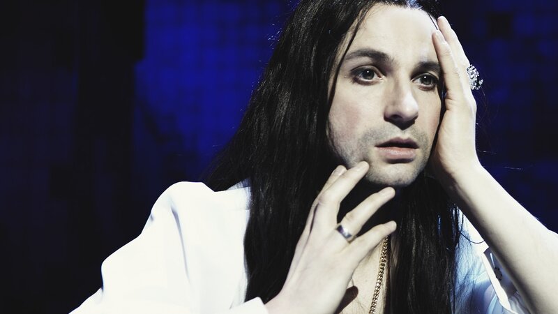 Man with Long Hair — Blue, Dramatic, Photograph, Ring
