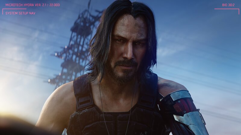 Man with Long Hair — Blue, Dramatic, Sunset, 3d Render