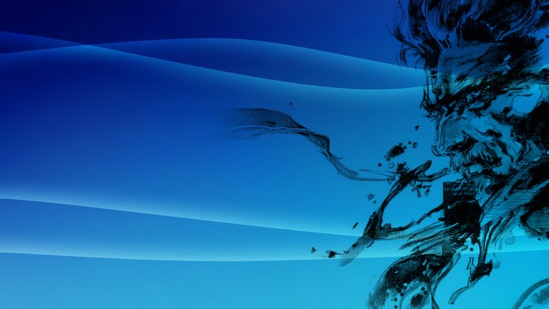 Man with Long Hair — Blue, Dramatic