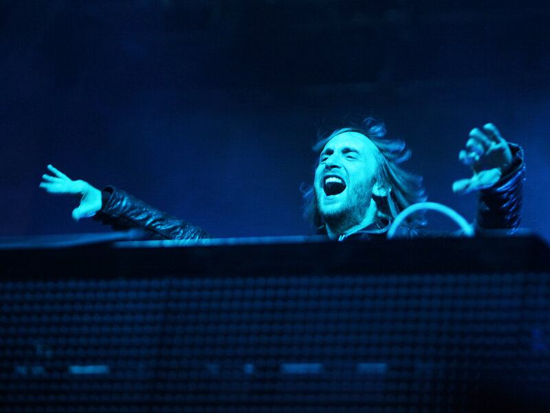Man with Long Hair — Blue, Energetic