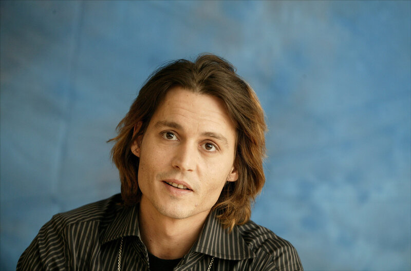 Man with Long Hair — Blue, Neutral, Photograph, Shirt