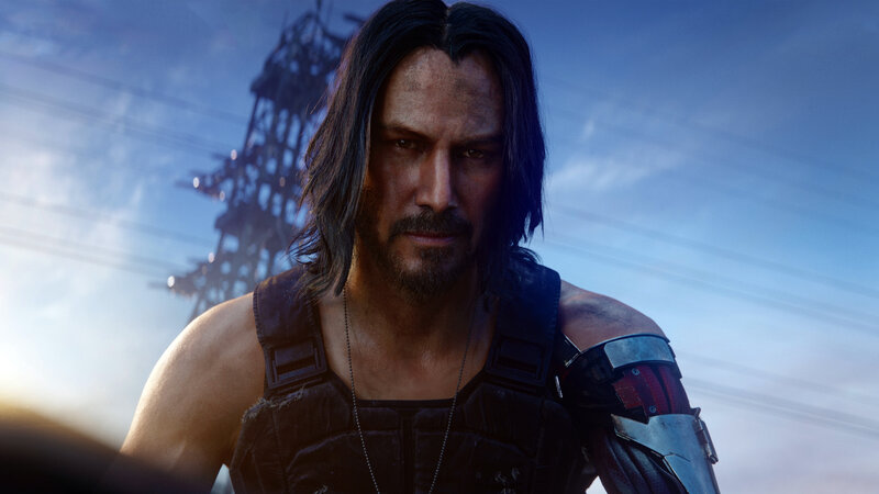 Man with Long Hair — Blue, Serious, Sunset