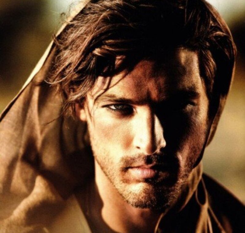 Man with Long Hair — Brown, Dramatic, Photograph, Hooded Cloak