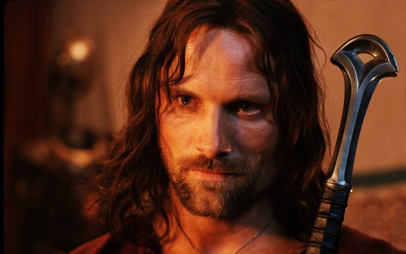 Man with Long Hair — Brown, Dramatic, Photograph, Sword, Beard