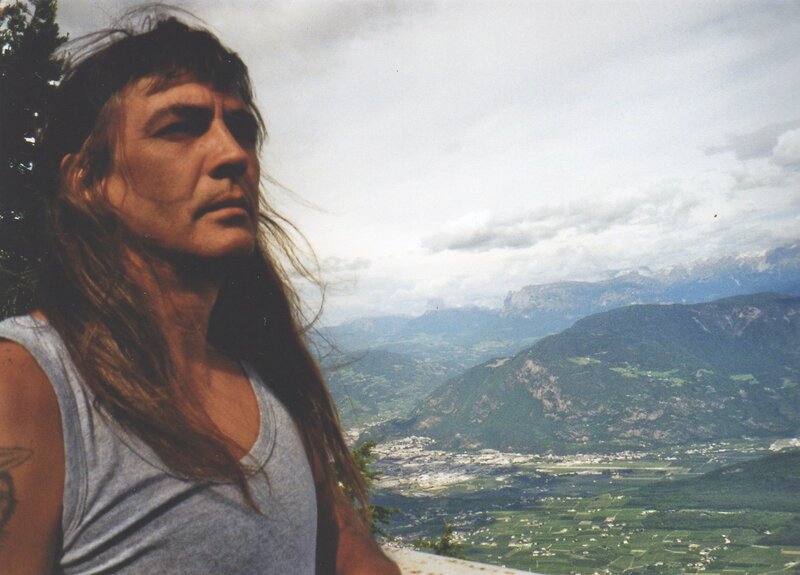 Man with Long Hair — Green, Contemplative