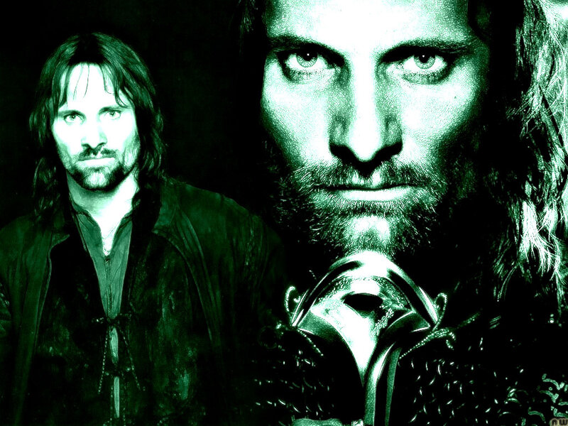 Man with Long Hair — Green, Dramatic, Photograph, Beard