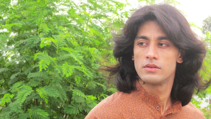 Man with Long Hair — Green, Neutral