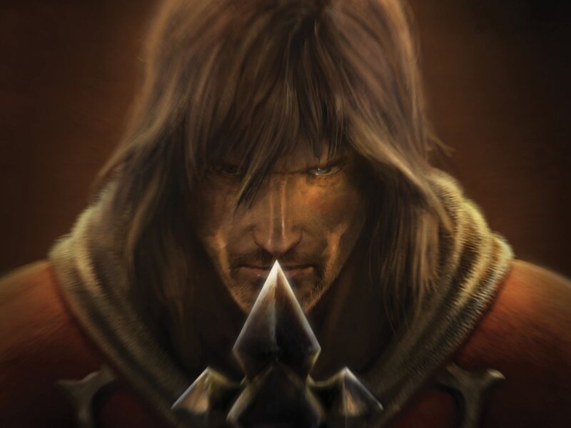Man with Long Hair Holding Sword — Brown, Dramatic, Digital Art