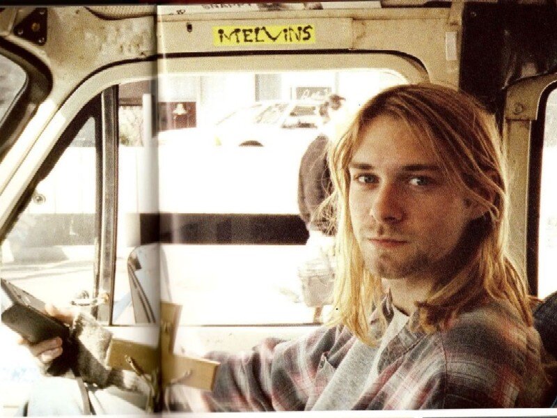Man with Long Hair in Vehicle — Brown
