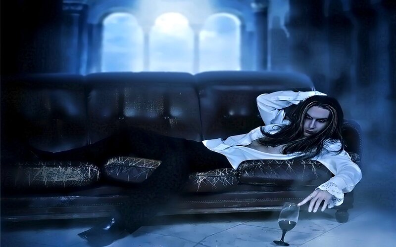 Man with Long Hair on Couch