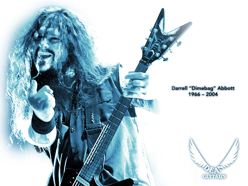 Man with Long Hair Playing Guitar — Blue