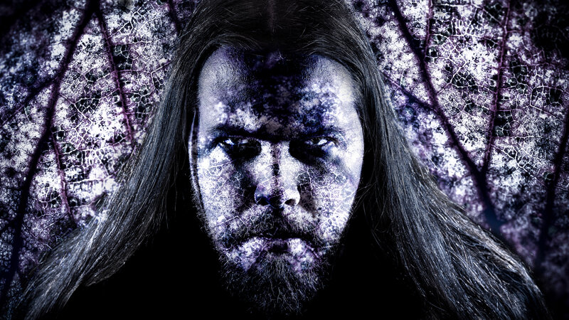 Man with Long Hair — Purple, Dramatic, Digital Art, Beard