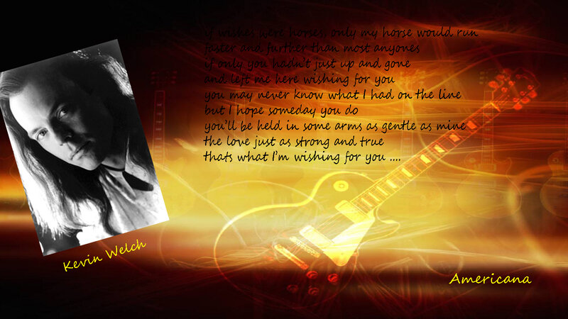 Man with Long Hair — Red, Dramatic, Digital Art, Guitar