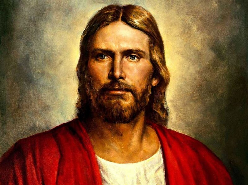 Man with Long Hair — Red, Serene
