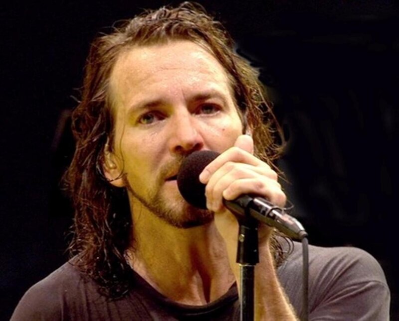 Man with Long Hair Singing — Black, Focused