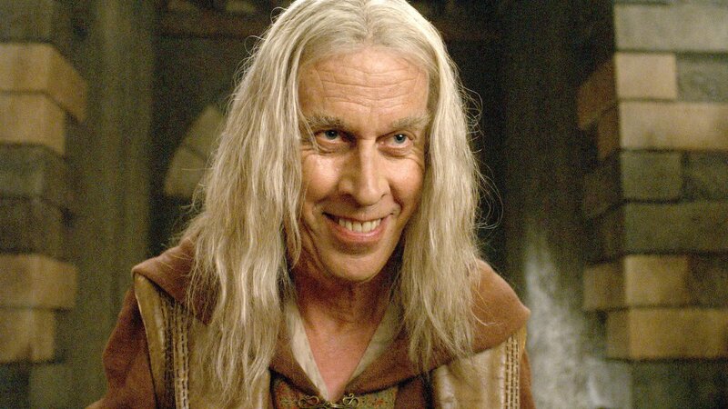man with long white hair