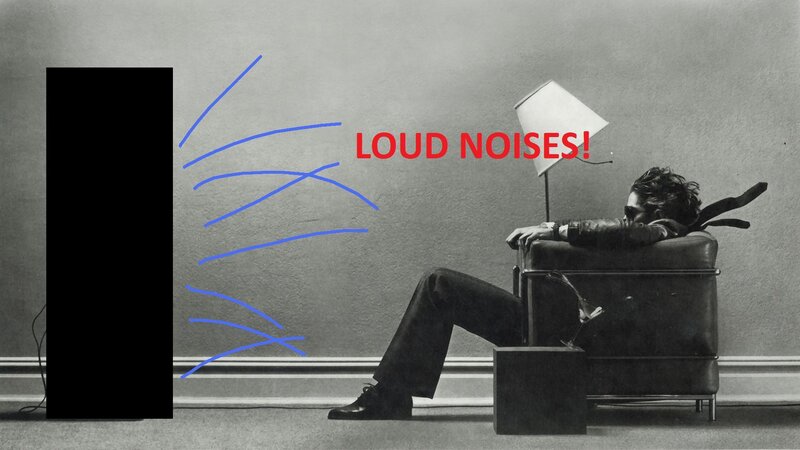 man with loud noises
