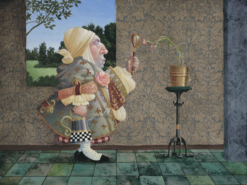 man with magnifying glass