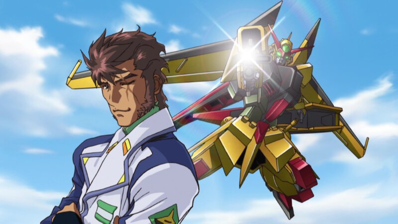 Man with Mecha Behind