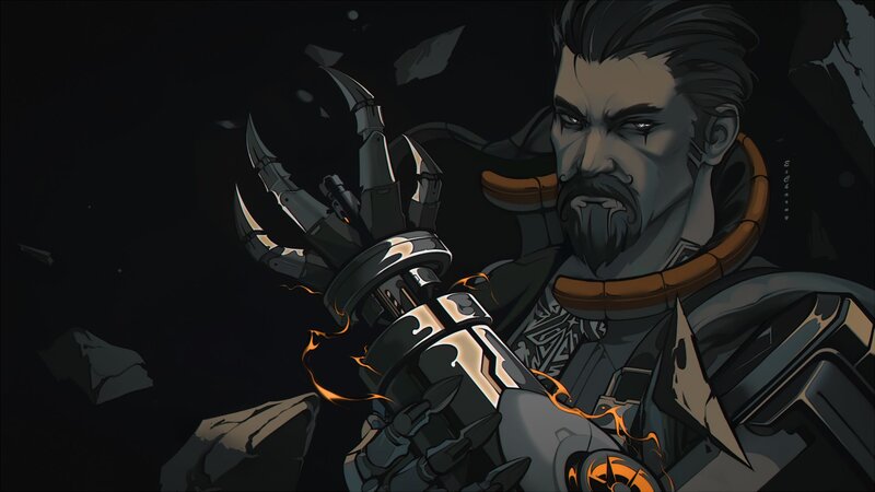 Man with Mechanical Arm — Black