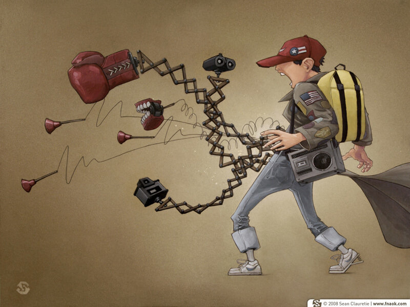 Man with Mechanical Arm — Brown