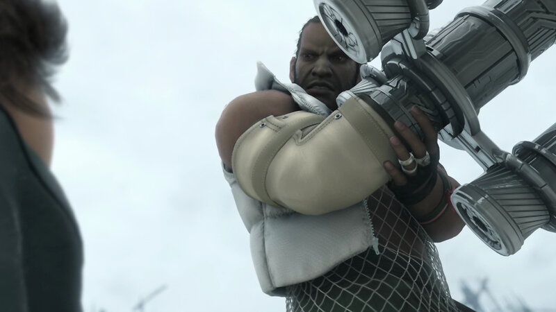 Man with Mechanical Arm — Gray, Dramatic