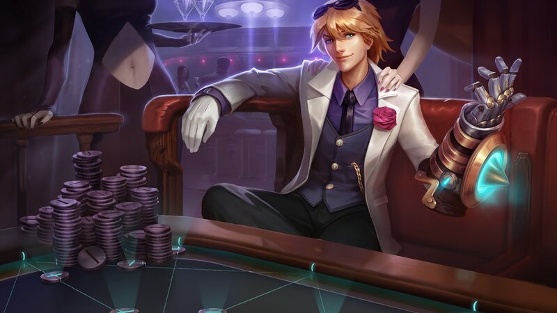 Man with Mechanical Arm — Purple, Confident